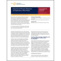 Thumbnail of School-Level Poverty Measures: An Exploratory Pilot Project cover